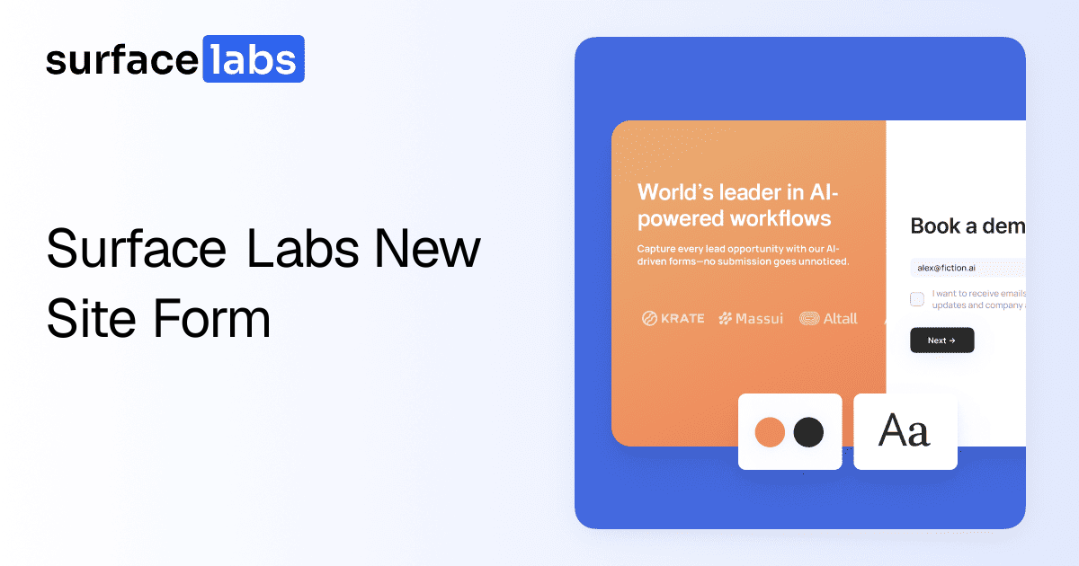 Surface Labs New Site Form | Surface